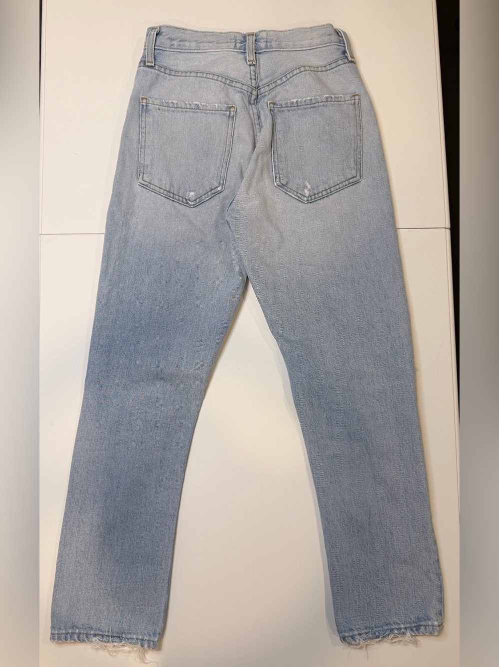 AGOLDE Riley High Rise Straight Crop Distressed Jeans Size 23 - Picture 2 of 8